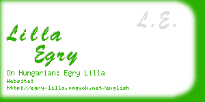 lilla egry business card